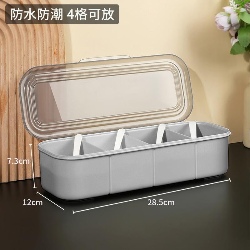 Hộp Gia Vị Nhà Bếp, Hộp Gia Vị Đa Ngăn Tích Hợp, Hộp Đựng Gia Vị, Lọ Gia Vị, Hộp Đựng Muối, Bột Ngũ Vị Tử, Hộp Bảo Quản, Lọ Muối, Chống Ẩm 7