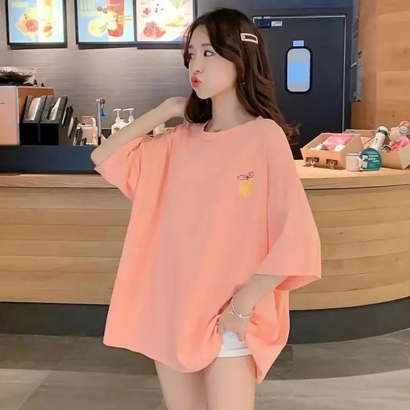 Áo Thun ngắn Tay Phong Cách Hàn Quốc, Dáng Rộng Vừa Vặn, Bán Chạy Vào Mùa Hè Năm 2025, Dành Cho Nữ, Tay Lửng Sinh Viên Nghệ Thuật, Ins Người Nổi Tiếng Trên Internet, Phong Cách Harajuku Ngọt Ngào Áo Trên, Thích Hợp Cho Phong Cách BT 0