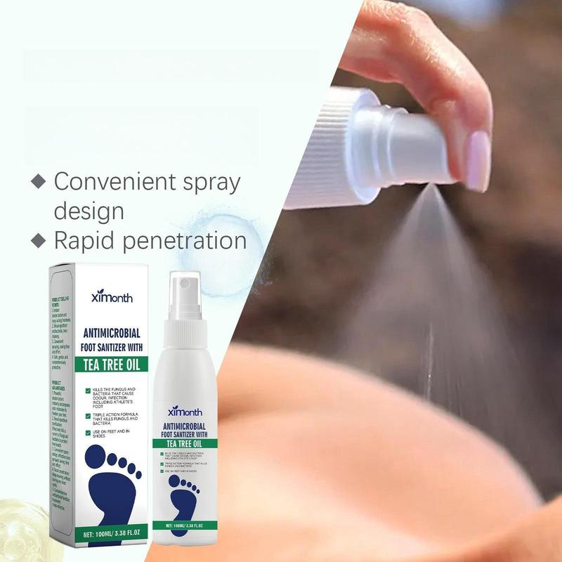 Tea Tree Oil Foot Sanitizer Spray, 1/2 Boxes Hydrating Foot Care Spray, Gentle Foot Care Products for Men & Women 5