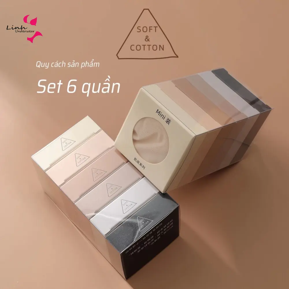 Set 6 Quần Lót Nữ Su Thạch Không Viền A25