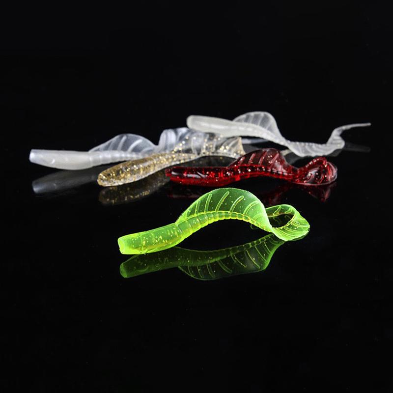 Monture Texas Souple 1.8g/5.8cm Ou 3.8g/8.6cm – Ver Ondulé Queue Bouclée – Neuf