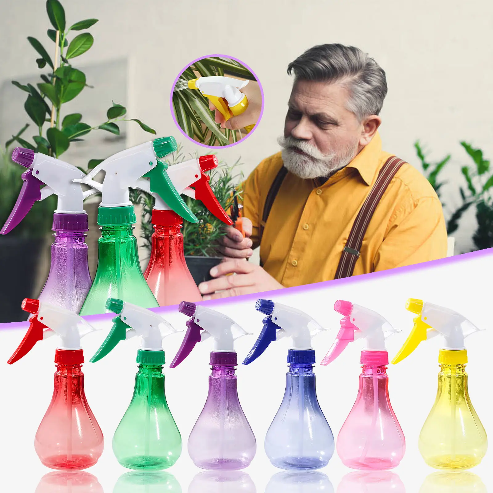 Empty Spray Bottle Plastic Watering The Flowers Water Spray For Salon Plants TK374