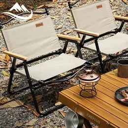 Ghế Camping Khung Nhôm Tay Gỗ – Set Up Góc Cafe View Biển Chuẩn Chill – Chỉ 187K!