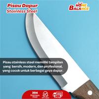 Gambar HomeBalance - Pisau Dapur Stainless Serbaguna Steel Tajam, Anti Karat, Pegangan Ergonomis  - A-202 dari Home Balance Kab. Tangerang 3 Tokopedia