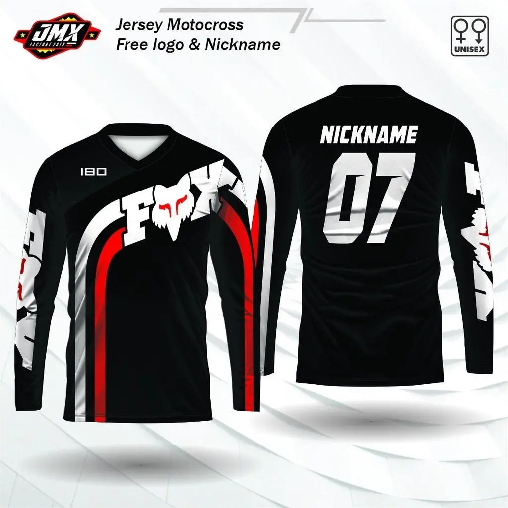 Jersey Motocross Trail Trabas Enduro Jersey Fox Free Custom Name And Number