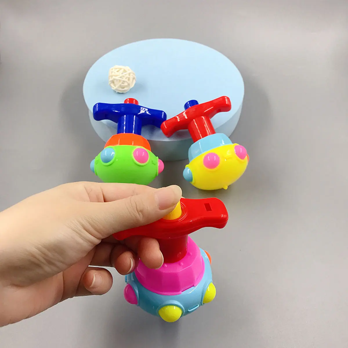 5 PCS Luminous Gyro Toy Light Laser Spinning Top Toy Children's Flash Music Toy Gift