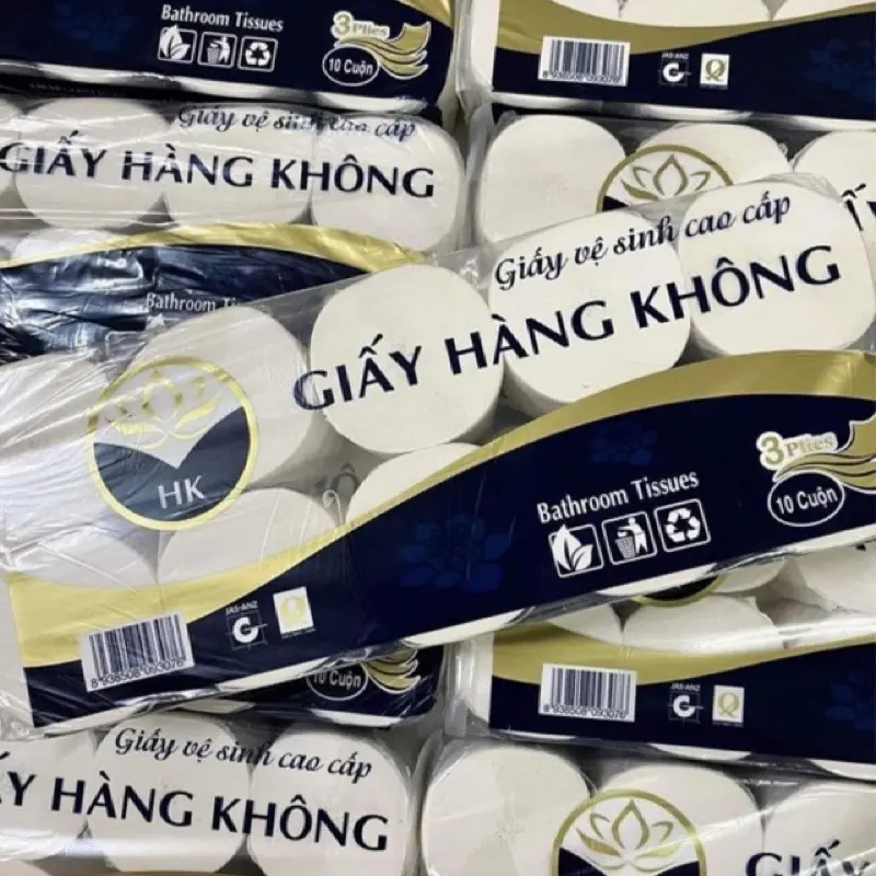 ComBo Hai Bịch giấy Vệ Sinh Hàng Không Tổng 20 Cuộn Giấy Đặc