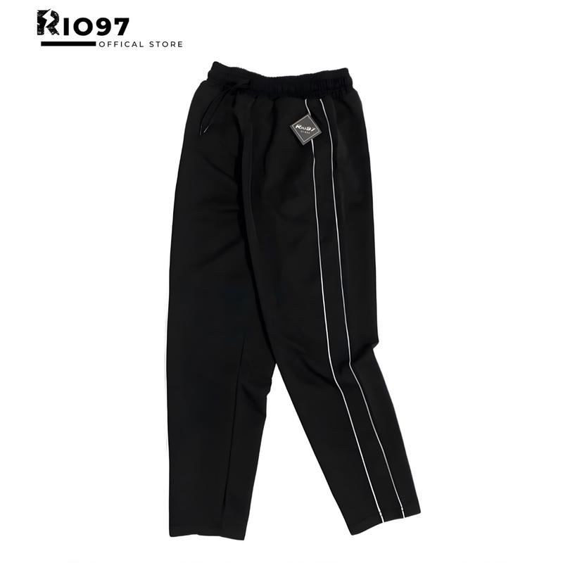 Quần Thể Thao Nam Nữ Kẻ 2 Sọc Ống Suông Tập Gym Sport Thun Tập Thể Dục