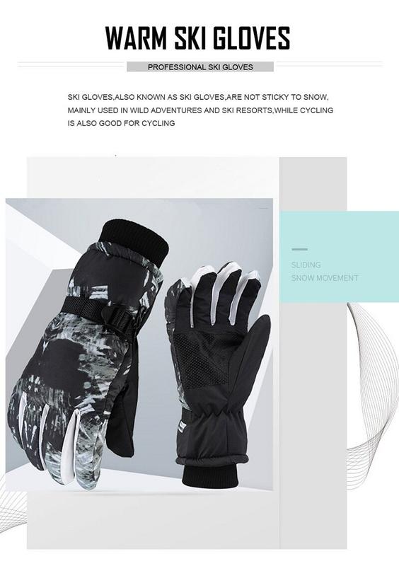 Product Introduction of Men Black Ski Gloves Ultralight PU Waterproof Winter Warm Gloves Snowboard Male Cycling Motorcycle Riding Snow Windproof Gloves 24