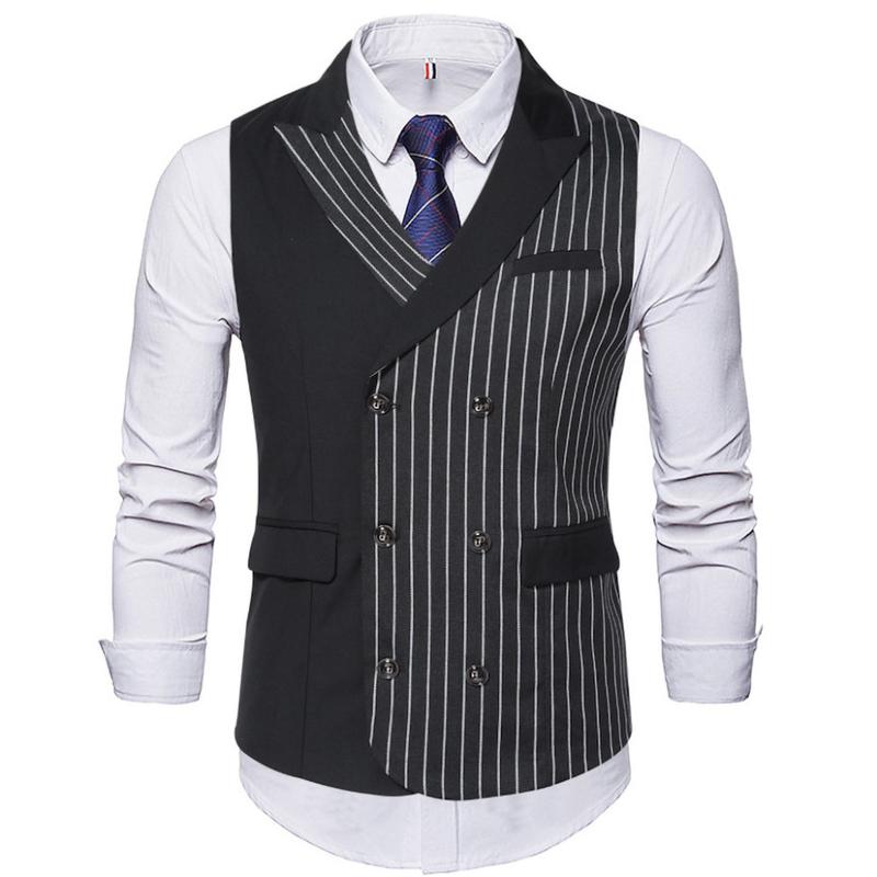Áo gile nam 6 nút kẻ sọc big size 6XL KING áo ghile công sở sự kiện form ôm cao…