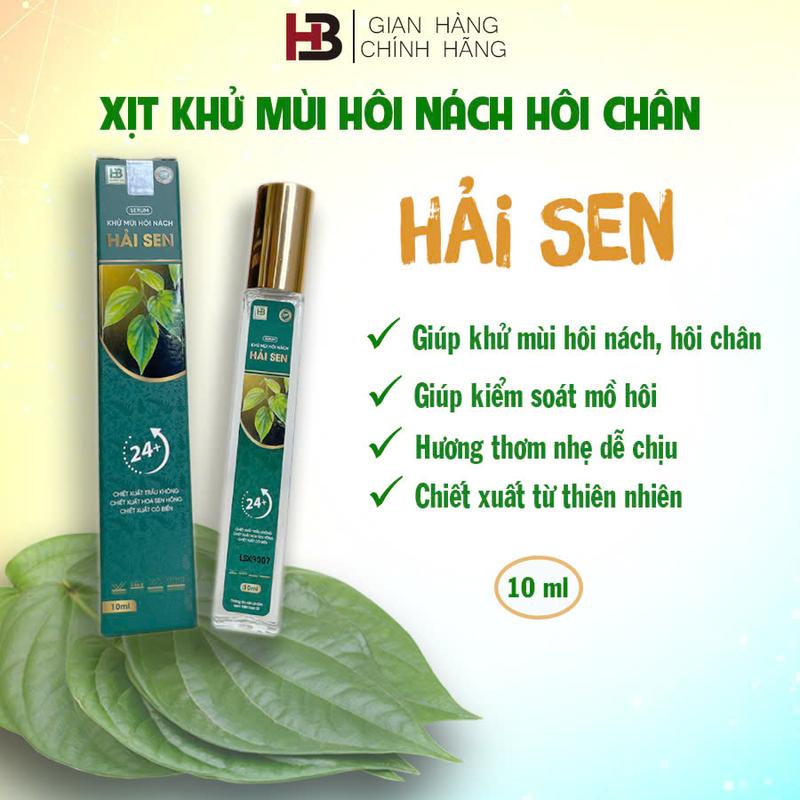 Xịt Khử Mùi Hải Sen Giúp Khử Mùi Hôi Nách Hôi Chân Dành Cho Cả Nam Và Nữ 10ml - Xịt Thơm Dịu Nhẹ