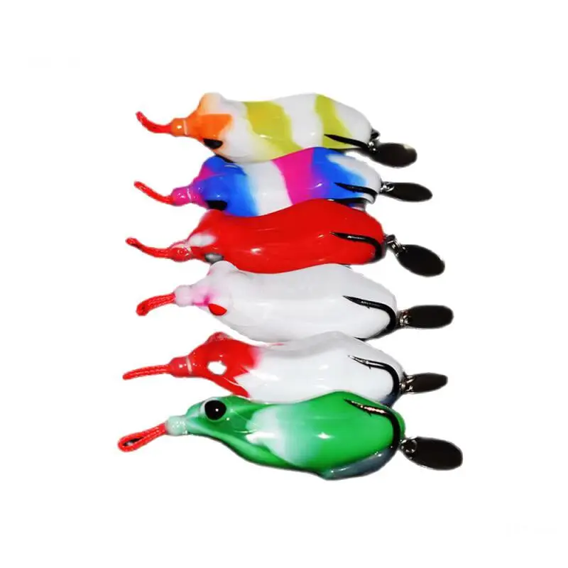 Luya Double Hooks Artificial Tackle Bionic Frog Lure Soft  Fishing Accessories outdoor