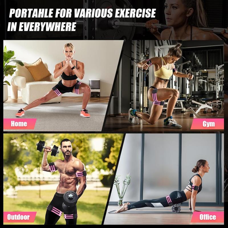 Product Introduction of 1 Pair of Adjustable BFR Training Belts Equipped with BFR Blood Flow Restriction Belts, Which are Used for Gluteal Muscle and Hip Joint Exercise, Gym Exercise and Weight Lifting, are Helpful to Increase the Muscle Mass of Women and Men 4