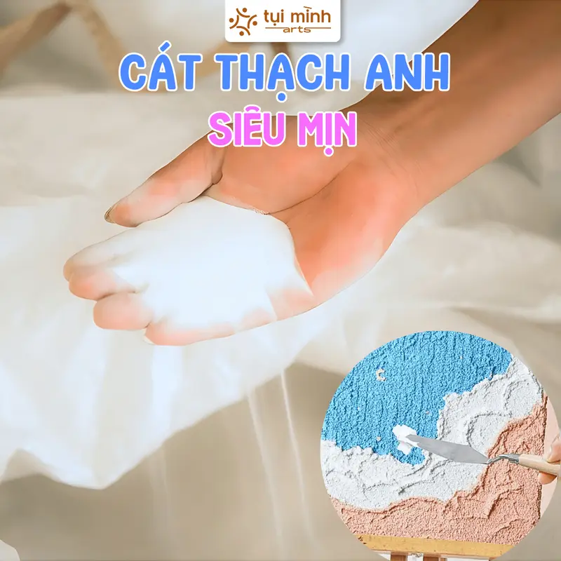 Cát Thạch Anh Trắng, Cát Vẽ Tranh, Cát Mịn, Siêu Mịn, Bột Cát Vẽ Tranh Cát Nổi, Gói 100g 200g 0