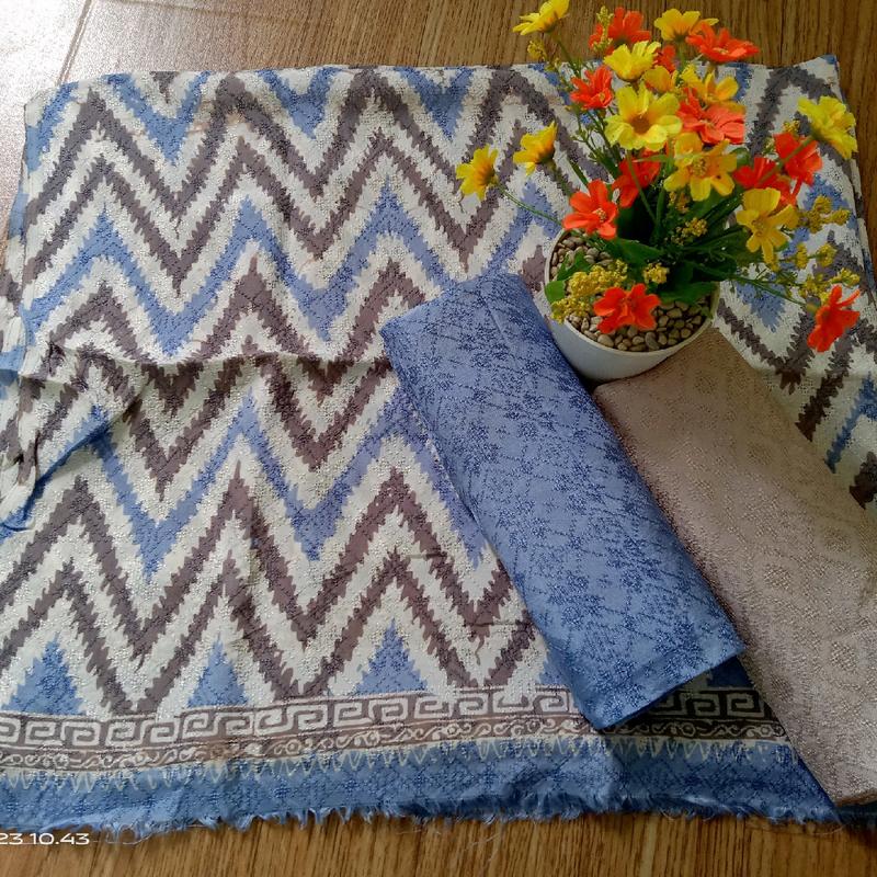KAIN BATIK VISCOSE SEMI SUTRA VISKOS CAP SEMI TULIS SETELAN FISKOS POLOS BATIK FARIZA CIREBON SOFT PASTEL CERAH 8