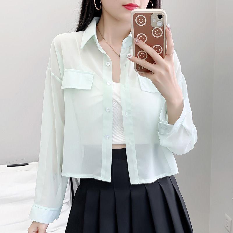 Áo Voan Khăn Choàng, siêu thanh lịch, Áo Chống Nắng Nữ, Áo Khoác Ngắn, Áo Mặc Bên Ngoài, Áo Điều Hòa, Áo Cardigan Mỏng, Hàng Mới Về Mùa Hè 2024 2