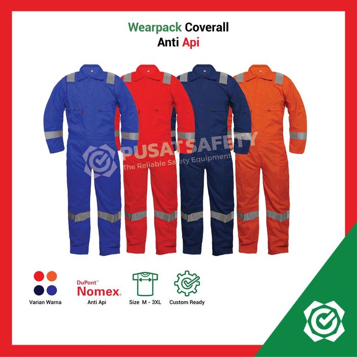 Gambar Wearpack Dupont Safety Coverall Anti Api Nomex Original 4 5 Oz Terusan Panjang dari Pusat Safety Kota Administrasi Jakarta Barat Tokopedia