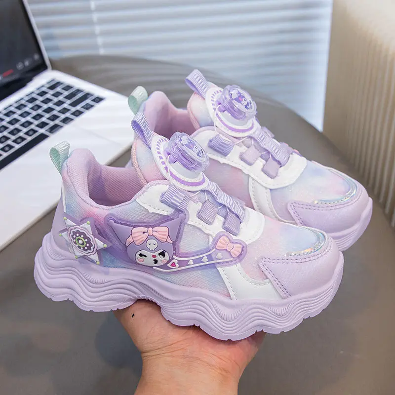 Giày Bé Gái, Bộ Sưu Tập Mùa Thu, Giày Thể Thao Có Nút Kuromi Xoay, Thoáng Khí, Giày Cho Trẻ Em Mới, Dad Shoes, Cho Bé Gái, Năm 2025 0