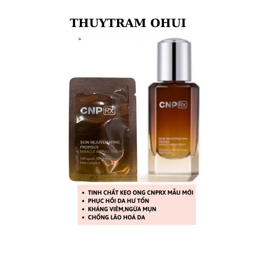 Combo 30 gói Tinh chất keo ong phục hồi dưỡng da CNPrx Miracle Ampoule Serum 1ml #keoong