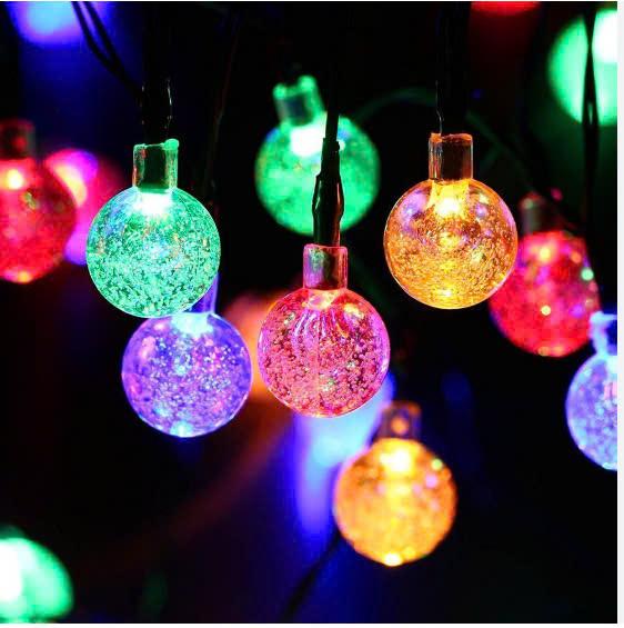   Dùng PIN  Dây đèn LED BI TRÒN màu vàng nắng ấm áp sang trọng lung linh để trang trí tiệc tùng trang trí phòng ngủ 