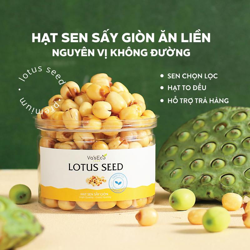 Hạt sen sấy giòn ăn liền Va'sEco Farm