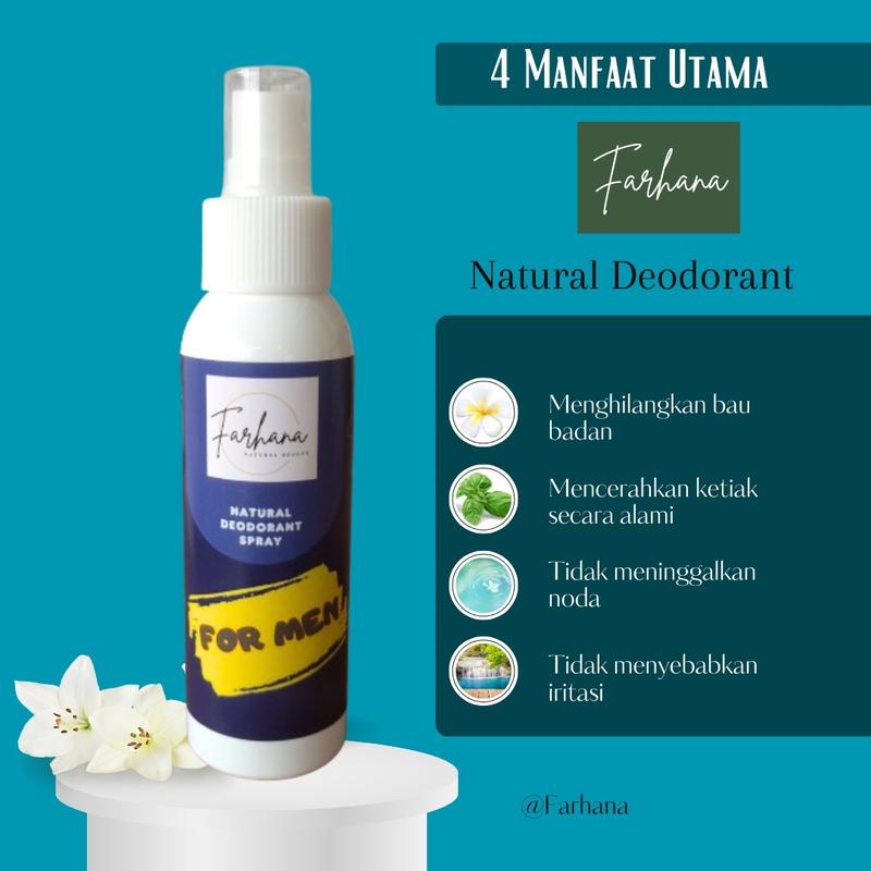Deodorant tawas spray by Farhana Paket 5 Pcs penghilang bau badan efektif dan cepat non alkohol aman tanpa iritasi 3
