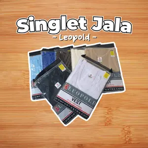 [Tania Store] Singlet Jala Warna LEOPOLD