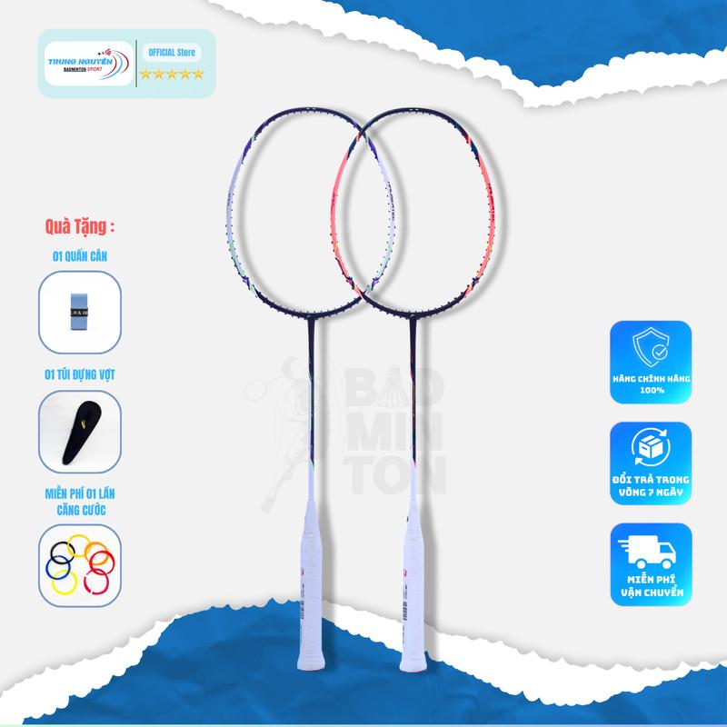 Vợt Cầu Lông Habertec Motor 2 Màu Chính Hãng Căng Max 14kg Căng Dây Sẵn 11kg.Tặng Kèm 1 Quấn Cán.Tặng Kèm 1 Bao Đựng Vợt BH 2 Tháng .Sport.cacbon Nam Cán Vợt