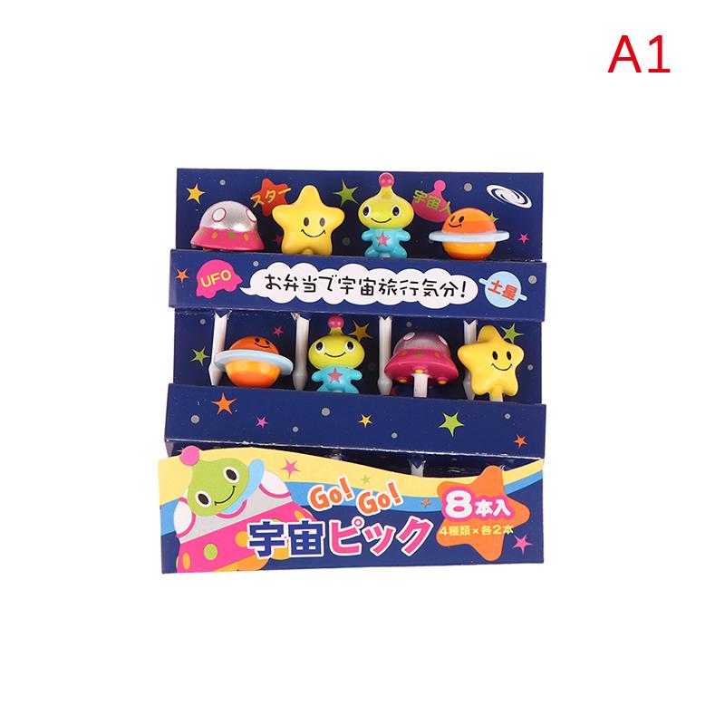 Product Introduction of 6/8Pcs Kids Fruit Picks Ndle Stick Toothpicks Mini Creative Fruit Cake Dessert Food Forks Lunch Box Decor Bento Accessories 33