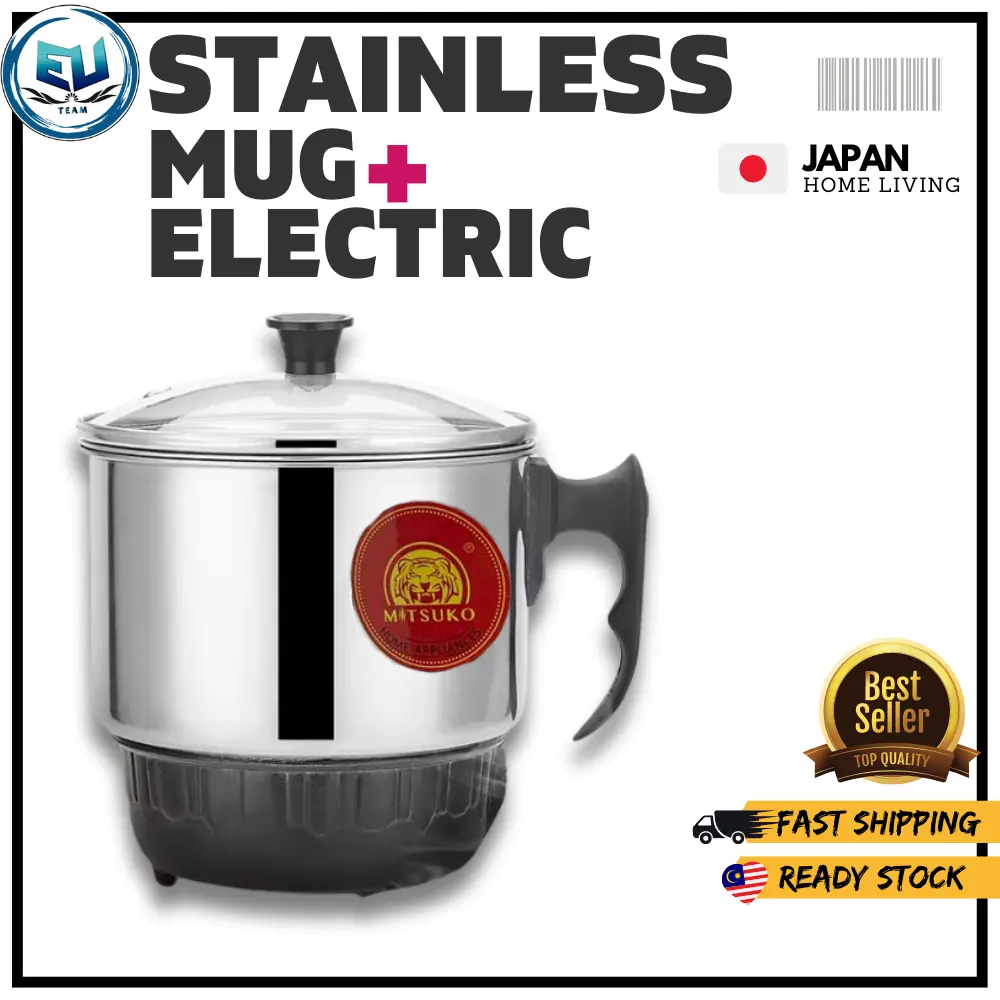 Food-grade Stainless Steel 304 Conjoined Twin Portable type Electric Cup,Prevent Dry Burn Electric Heat Pan