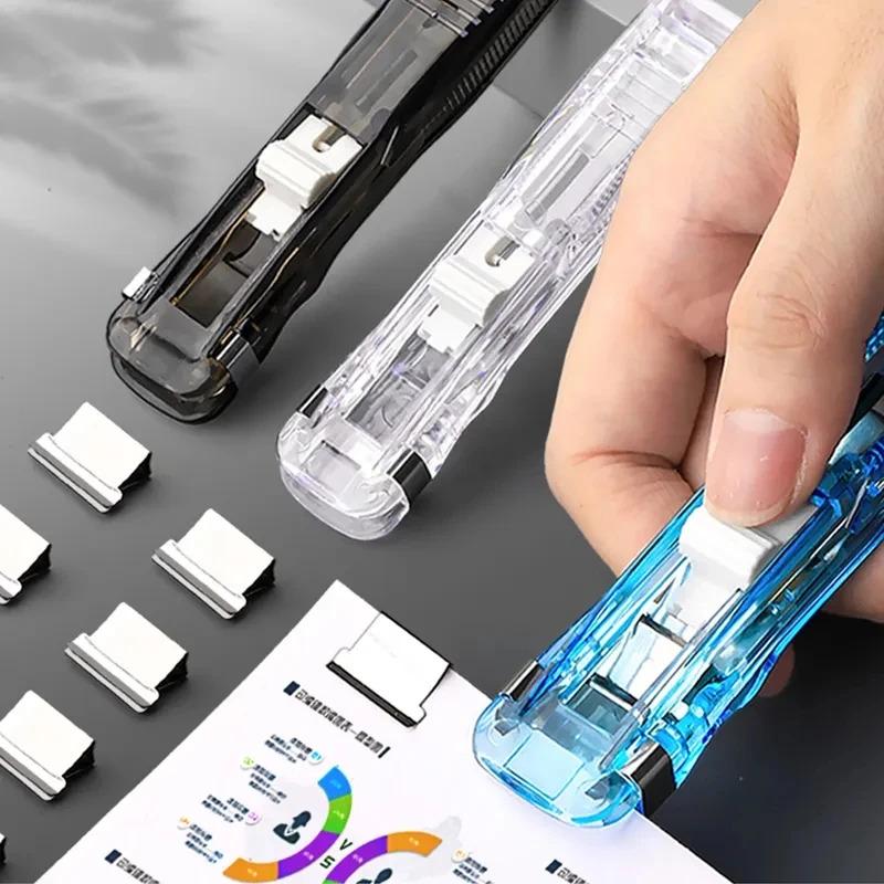Staple Metal Clip Push Hand Paper Clipper with Refill Fixing - TikTok ...