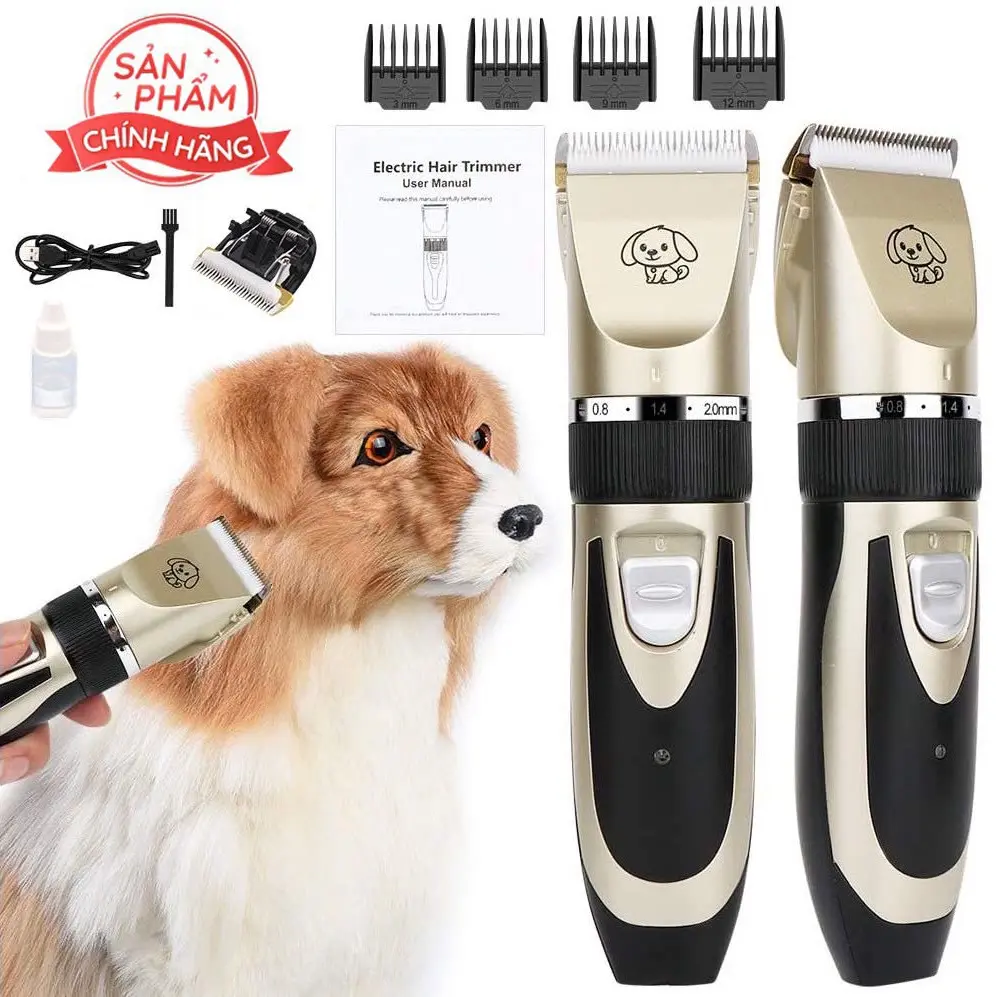 Tông đơ cắt lông chó mèo Clipper - Full phụ kiện, tông đơ tỉa lông thú cưng nhập khẩu cao cấp