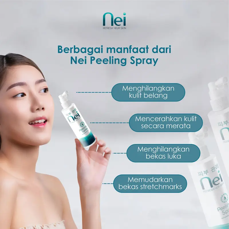 Nei Peeling Spray Pemutih Ketiak-Lutut-Siku-Selangkangan - Perontok Daki Dan Sel Kulit Mati Membandel 1