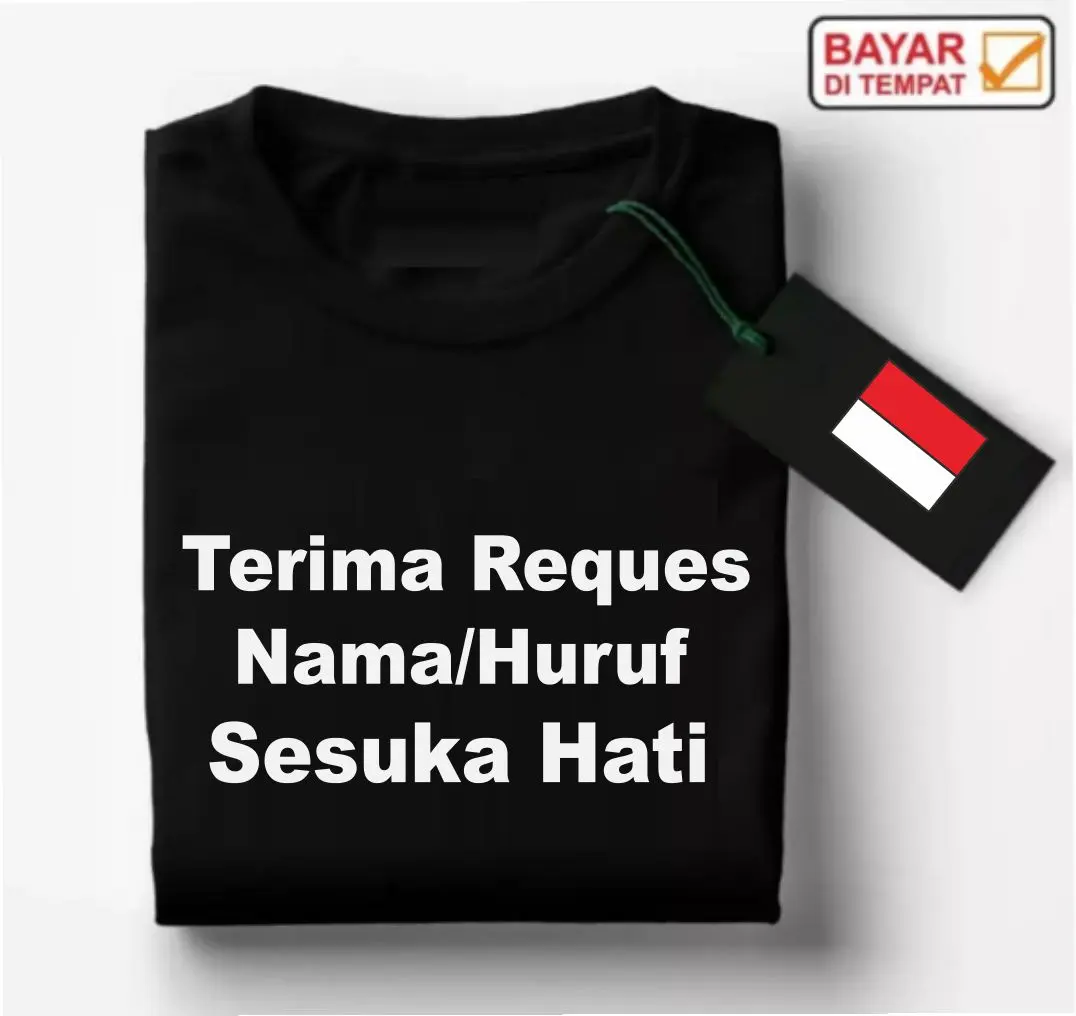 Kaos Distro Murah / Reques Nama / angka Suka2 / Pria / Wanita / Crew Neck / Katun Baju Cowok