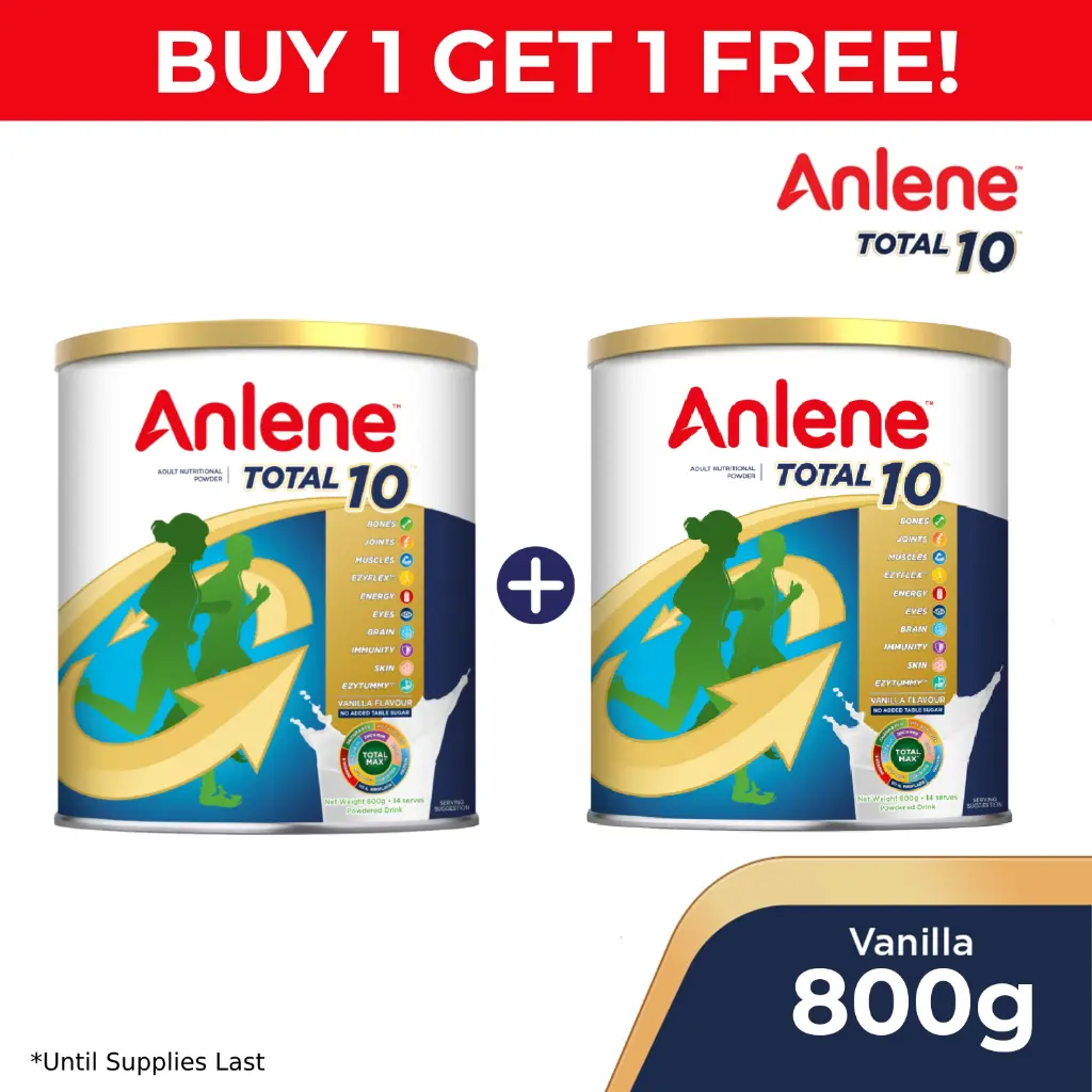 [B1T1] Anlene Total 10 Adult Milk Powder Plain 800g