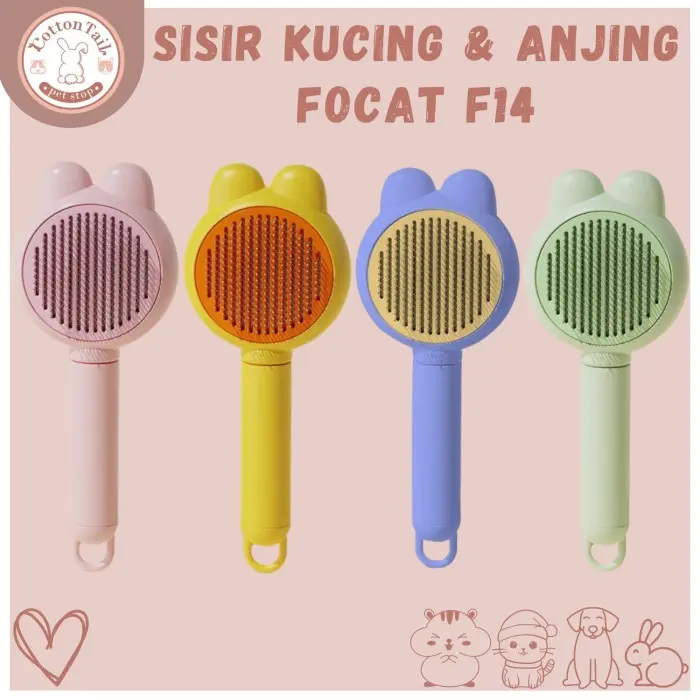 FOCAT F14 & F15 SISIR GROOMING KUCING ANJING KELINCI - Pet Comb Brush / Sisir Perawatan Bulu Hewan Peliharaan