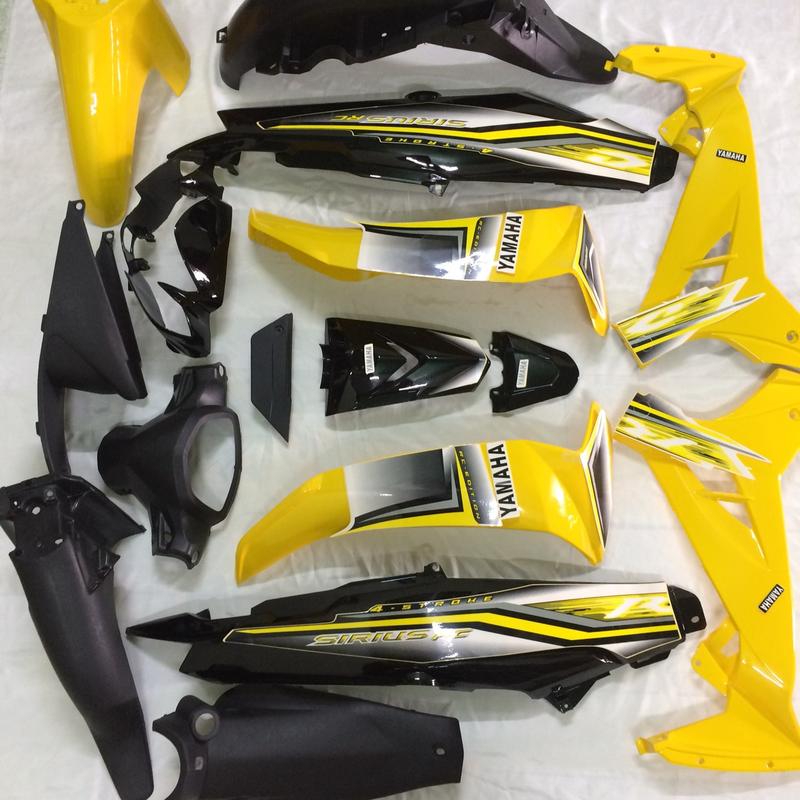 Bộ dàn áo xe SIRIUS RC - SIRIUS đời 2007 đến 2011 màu VÀNG ĐEN - nhựa ABS cao cấp - Tặng tem - Phụ tùng và phụ kiện