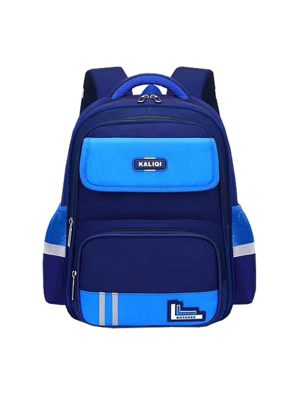 Kids Colorblock Backpack, Preppy Style Lightweight Backpack, Casual School Bag for Boys & Girls 0