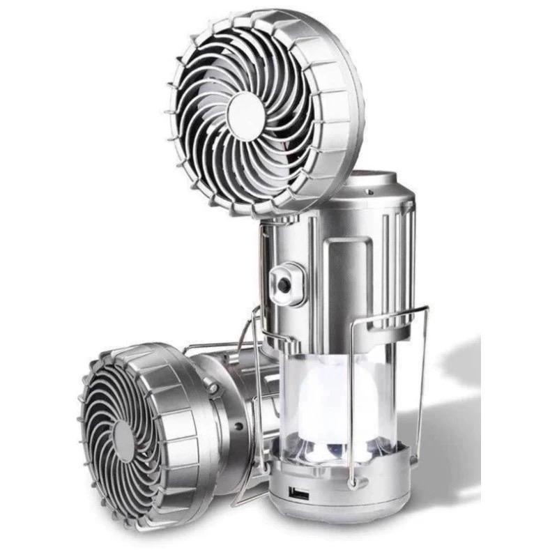 Đèn bão LED Năng Lượng Mặt Trời Đa Năng 3 Trong 1 tích hợp quạt đèn pin sạc điện thoại tiện lợi