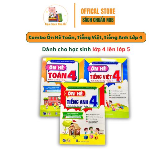 Sách - Combo Ôn Tập Hè Dành cho học sinh lớp 4 lên lớp 5 theo Chương Trình Mới - Toán, Tiếng Việt và Tiếng Anh (3 cuốn)
