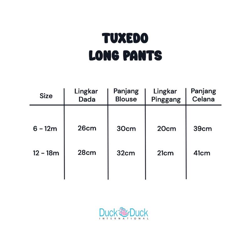 DUCK DUCK Setelan Formal Anak Laki-laki - Tuxedo Long Pants 2