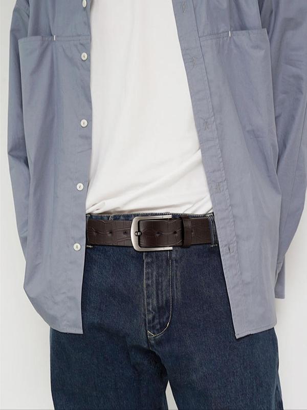 Men's Vintage Fashion All-match Belt, Casual Business Belt for Jeans Trousers, Daily Clothing Decoration, Trendy Exquisite Belt for Birthday Gift 7