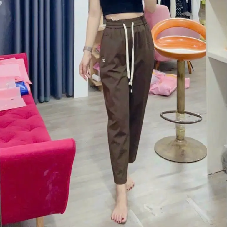 (CÓ BIG SIZE) Quần Baggy Thêu Túi, Chất liệu Umi, Cạp Phối Chun Dây Rút MẪU MỚI- M800
