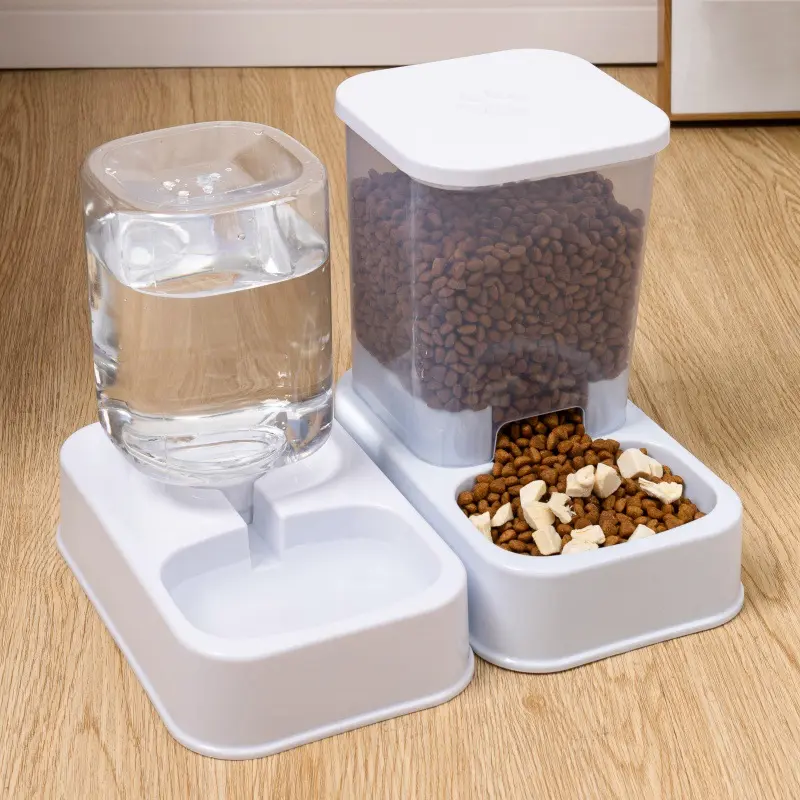 Cat Bowl Cat Water Dispenser Dog Double Bowl Automatic Pet Bowl Feeder Dog Bowl Cat Basin Cat Supplies Water Dispenser