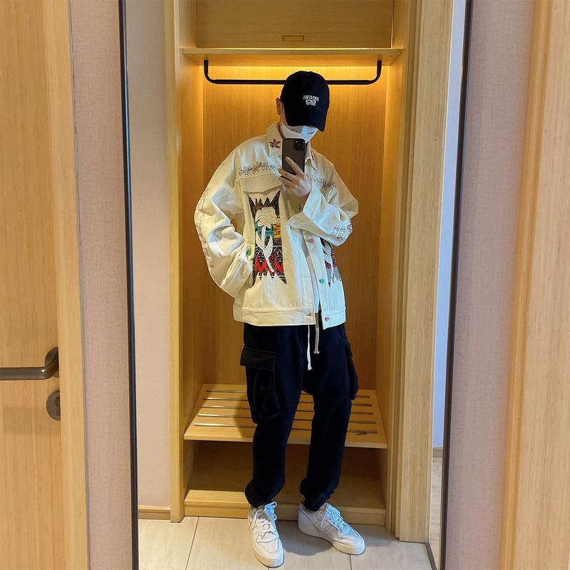 2024 Spring Internet Celebrity New High Street Retro Cool Ethnic Style Casual Patchwork Jacket for Men and Women Trendy Brand 4