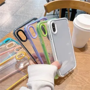3 in 1 Transparant Case For iPhone 6 6S 7 8 PLUS X XS MAX XR 11 12 13 14 15 PRO MAX Soft Case Bumper Two Layer Protection Full Cover