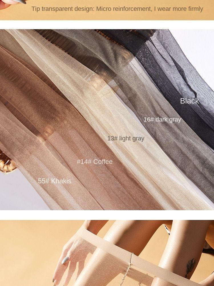 Product Introduction of Pearl Shiny Crystal Stockings 0D Transparent Sexy Ultra Slim Shiny Silk Stockings Naked Women Pure Desire Spring and Summer Womenswear Socks Lingerie Comfort Basic Minimalist 10