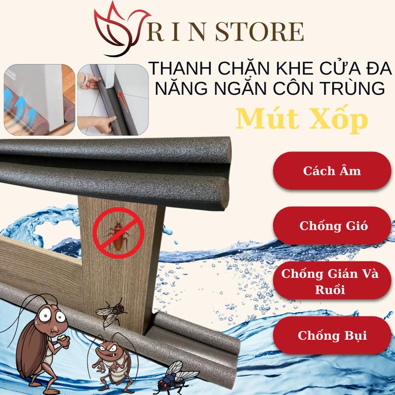  Thanh Chắn Cửa Ngăn Côn Trùng Thanh Chặn Khe Cửa Chống Ồn Chống Bụi Chống Thoát Hơi Máy Lạnh RIN 
