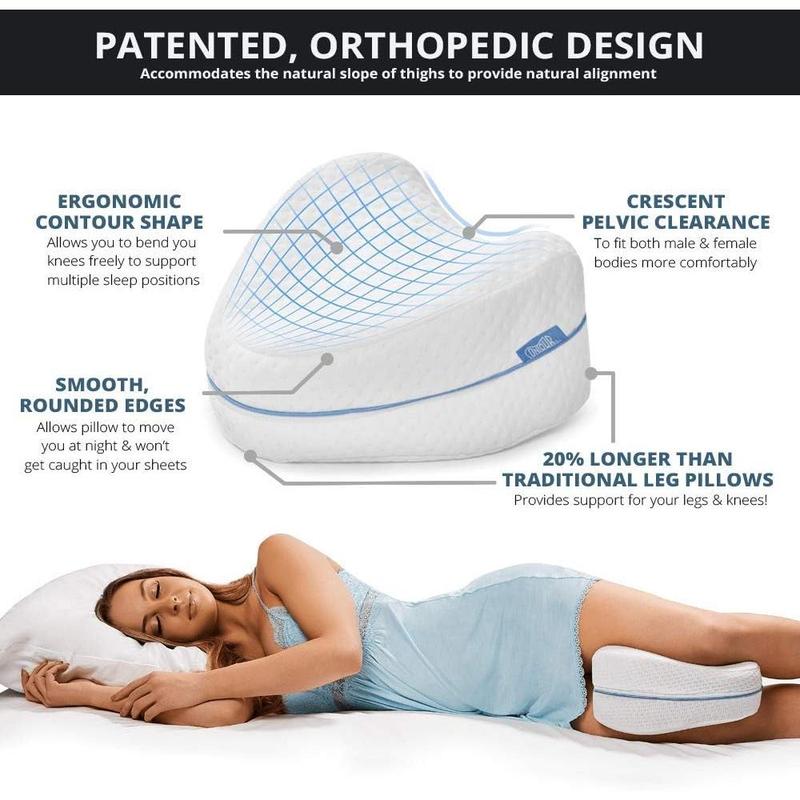 TikTok Shop Contour Legacy Leg Knee Foam Support Pillow Soothing Relief for Sciatica Back HIPS Knees Joints As Seen on TV