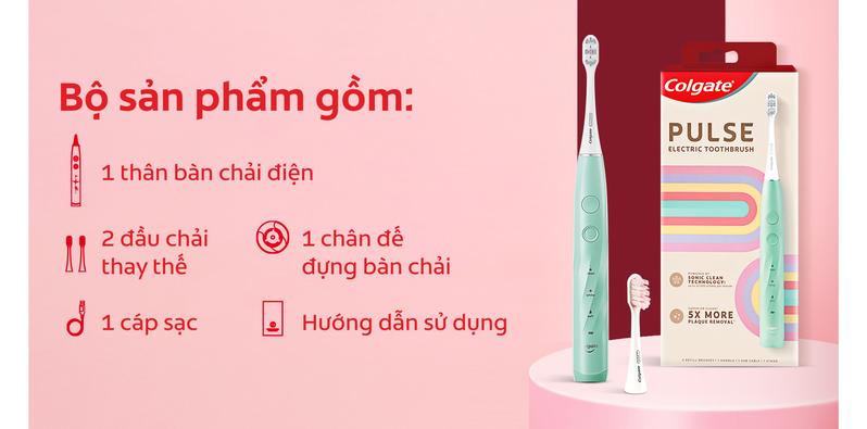 Product Introduction of [DUY NHẤT 4-6.5]Bàn chải điện Colgate PULSE công nghệ sóng âm, sạch mảng bám, hỗ trợ Trắng Răng, pin 60 ngày 4
